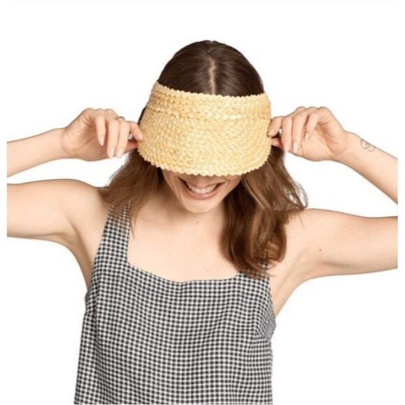 Beach Riot Straw Visor One Size Lightweight Adjustable New MSRP $78 - Picture 3 of 6